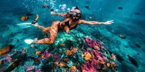 best spots snorkeling in Gamat Bay Nusa Penida