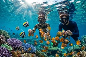 Snorkeling at Mangrove Point Lembongan Island Bali